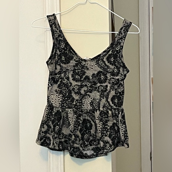 Kirra Black Lace Peplum Blouse - Picture 2 of 3